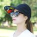 2019 New Foldable women summer beach Sun Hats pearl packable Adult sun visor hat big heads wide brim UV protection female cap