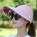 2019 New Foldable women summer beach Sun Hats pearl packable Adult sun visor hat big heads wide brim UV protection female cap