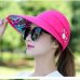 2019 New Foldable women summer beach Sun Hats pearl packable Adult sun visor hat big heads wide brim UV protection female cap