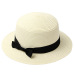 2019 Women Summer Hat Beach Straw Hat Panama Ladies Cap Fashionable Handmade Casual Flat Brim Bowknot Sun Hats for Women