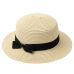 2019 Women Summer Hat Beach Straw Hat Panama Ladies Cap Fashionable Handmade Casual Flat Brim Bowknot Sun Hats for Women