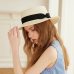 2019 fashion ladies Flat Bow Straw hat summer sun Hat for Women girls fashion beach  Fedora hat