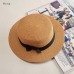 2019 fashion ladies Flat Bow Straw hat summer sun Hat for Women girls fashion beach  Fedora hat