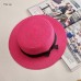 2019 fashion ladies Flat Bow Straw hat summer sun Hat for Women girls fashion beach  Fedora hat