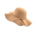 Autumn Winter Summer Fashion Fedoras Vintage Pure Women's Beach Sun Hat Female Waves large Brim Sunbonnet Fedoras lady Sun Hat