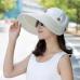 BINGYUANHAOXUAN Hats Women Large Wide Brim Floppy Summer Beach Sun Hat Cap Button Straw Hat Summer Hats For Women Anti-UV Visor