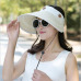 BINGYUANHAOXUAN Hats Women Large Wide Brim Floppy Summer Beach Sun Hat Cap Button Straw Hat Summer Hats For Women Anti-UV Visor