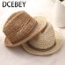 DCEBEY Handmade Weave Summer Hat For Women 2019 New Sweet Retro Sun Hat for ladies Straw Hats Kid Panama Beach Hat Jazz Caps