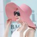 Elegant Style Summer Large Brim Straw Hat Adult Women Girls Fashion Sun Hat uv Protect Big Bow Summer Beach Hat