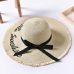 Embroidery Summer Straw Hat Women Wide Brim Sun Protection Beach Hat 2019 Adjustable Floppy Foldable Sun Hats for Women Ladies