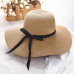 Embroidery Summer Straw Hat Women Wide Brim Sun Protection Beach Hat 2019 Adjustable Floppy Foldable Sun Hats for Women Ladies