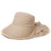 FANCET Womens Summer Beach Sun Hats UPF50+ UV Cotton Ponytail Foldable String Chin Cord Wide Brim Travel Sun Hats Cap Girl 69085