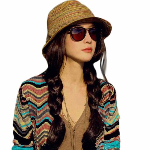 Fashion 2019Newest Summer Style Women Ladies Foldable Hat Tops Floppy Beach Hat Sun Straw Hat Cap #4