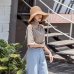 Fashion Lady Straw Hat Women Summer Sun Visor Sunhat Panama Boater Floppy Bucket Cap Female Woman Summer Hat Straw Beach