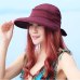 Fashion Travel Solid Foldable Cap Visors Sun Hat Bowknot Hiking Practical Ladies Summer Beach Korean Style Outdoor