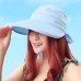 Fashion Travel Solid Foldable Cap Visors Sun Hat Bowknot Hiking Practical Ladies Summer Beach Korean Style Outdoor