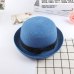 Fashion parent-child Cute Bow tie sun hats Girl hand made straw wave wide brim sun hats casual shade hat summer woman beach hat