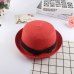 Fashion parent-child Cute Bow tie sun hats Girl hand made straw wave wide brim sun hats casual shade hat summer woman beach hat