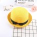 Fashion parent-child Cute Bow tie sun hats Girl hand made straw wave wide brim sun hats casual shade hat summer woman beach hat