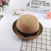 Fashion parent-child Cute Bow tie sun hats Girl hand made straw wave wide brim sun hats casual shade hat summer woman beach hat