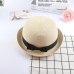 Fashion parent-child Cute Bow tie sun hats Girl hand made straw wave wide brim sun hats casual shade hat summer woman beach hat