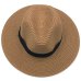 Femme Vintage Panama Hat Men Straw Fedora Sunhat Women Summer Beach Sun Visor Cap Chapeau Cool Jazz Trilby Cap Sombrero