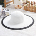 Hot Sale Fashion Hepburn Wind Black White Striped Bowknot Summer Sun Hat Beautiful Women Straw Beach Hat Large Brimmed Hat