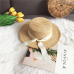 Luna&Dolphin Women Summer Beach Raffia Black White Ribbon Hat Bow Raffia Hat Temperament Flat Straw Hats Women's Sea Beach Hat