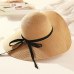 New 2019 Hot Sale Round Top Raffia Wide Brim Straw Hats Summer Sun Hats for Women With Leisure Beach Hats Lady Flat Gorras