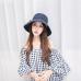 New Fashion Women Floppy Cotton Sun Hat With Bow Wide Large Brim Cap Summer Beach Foldable Neck Anti-Ultraviolet Hats