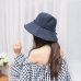 New Fashion Women Floppy Cotton Sun Hat With Bow Wide Large Brim Cap Summer Beach Foldable Neck Anti-Ultraviolet Hats