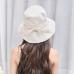 New Fashion Women Floppy Cotton Sun Hat With Bow Wide Large Brim Cap Summer Beach Foldable Neck Anti-Ultraviolet Hats