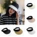 New Simple Summer Straw Sun Hat Women Pearl Backable Sun Visor Hat with Big Heads Wide Brim UV Protection Female Cap PSG2530