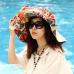 [SUOGRY] 2017 Fashion Design Flower Foldable Brimmed Sun Hat Summer Hats for Women UV Protection Free Shipping