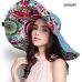 [SUOGRY] 2017 Fashion Design Flower Foldable Brimmed Sun Hat Summer Hats for Women UV Protection Free Shipping