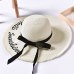 Summer Hat Women Wide Brim Sun Straw Hat Protection Beach Hat Adjustable Handmade Weave Foldable Sun Hats for Women Ladies 2019