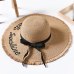 Summer Hat Women Wide Brim Sun Straw Hat Protection Beach Hat Adjustable Handmade Weave Foldable Sun Hats for Women Ladies 2019