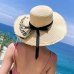 Summer Hat Women Wide Brim Sun Straw Hat Protection Beach Hat Adjustable Handmade Weave Foldable Sun Hats for Women Ladies 2019