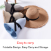 Summer Hat Women Wide Brim Sun Straw Hat Protection Beach Hat Adjustable Handmade Weave Foldable Sun Hats for Women Ladies 2019