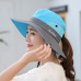 Summer Mesh Wide Brim Sun Hats for Women Breathable Sunhat Outdoor UV Protection Top Men Bucket Hats Sport Fishing Unisex WH609