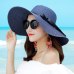 Summer Wide Big Brim  floppy Straw Hats Sun Hats For Women  UV Protection Panama Beach Hats Ladies bow  hat chapeau femme ete