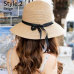 Summer Wide Big Brim  floppy Straw Hats Sun Hats For Women  UV Protection Panama Beach Hats Ladies bow  hat chapeau femme ete