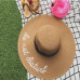 Summer Womens Wide Brim do not diaturb Sun Hat Embroidery Straw Cap Floppy Foldable Roll up Cap Beach Sun Hat