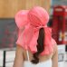 Sun Hats With Face Neck Protection For Women Sombreros Mujer Verano Wide Brim Summer Visor Caps Anti-UV Chapeu Feminino outdoor