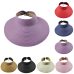 Sun hats for women Summer Foldable Wide Large Brim Sun hat Straw Hot Sale Round Top Sun Visor Leisure Beach refreshing cap 038