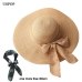 USPOP 2019 fashion women sun hats hand made straw hat female ribbon bow-knot wide brim beach hat casual summer shade anti uv cap