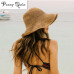 WOMEN Summer Hats Sun Beach Panama Straw hat Wide Wave Brim Folded Outdoor CAPS Leisure Holiday Raffia Cap visors hat