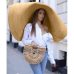 Woman Fashion Large Sun Hat Beach Anti-UV Sun Protection Foldable Straw Cap Cover Oversized Collapsible Sunshade Beach Hat 71#45