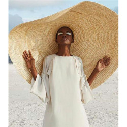 Woman Fashion Large Sun Hat Beach Anti-UV Sun Protection Foldable Straw Cap Cover Oversized Collapsible Sunshade Beach Hat 71#45