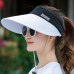 wholesale 1PCS women summer Sun Hats pearl packable sun visor hat with big heads wide brim beach hat UV protection female cap